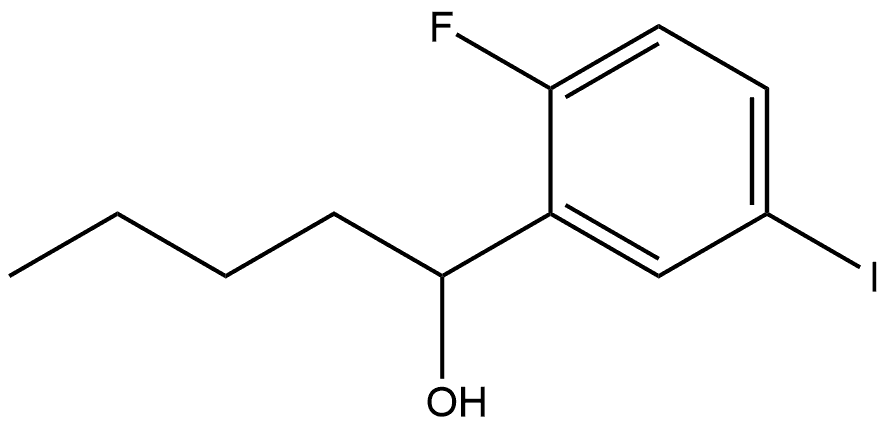 1-(2-fluoro-5-iodophenyl)pentan-1-ol Structure