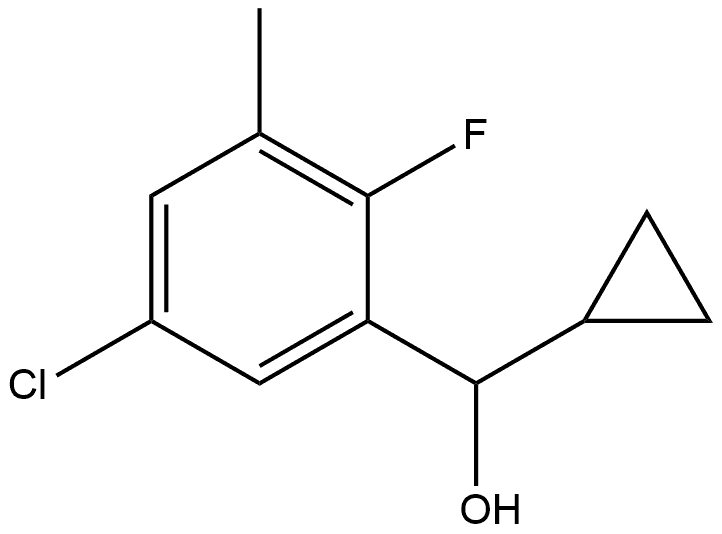 (5-chloro-2-fluoro-3-methylphenyl)(cyclopropyl)methanol Structure