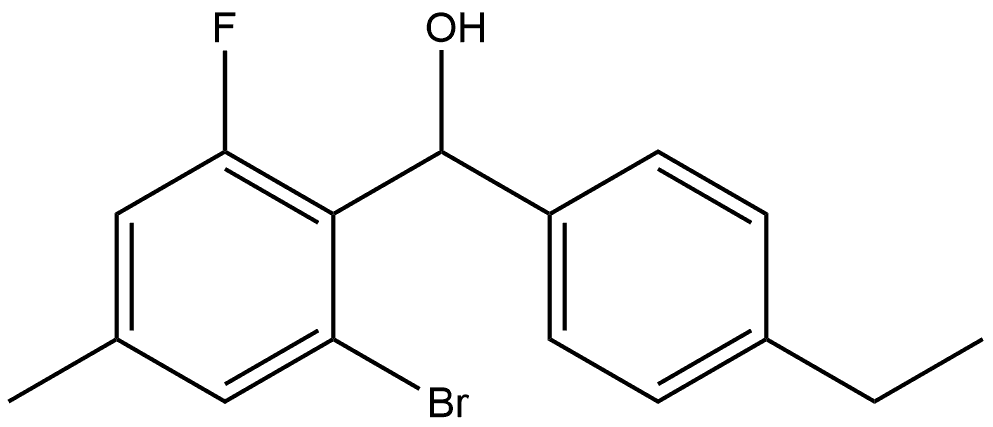 (2-bromo-6-fluoro-4-methylphenyl)(4-ethylphenyl)methanol Structure