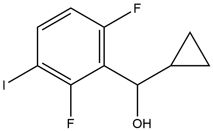 cyclopropyl(2,6-difluoro-3-iodophenyl)methanol Structure