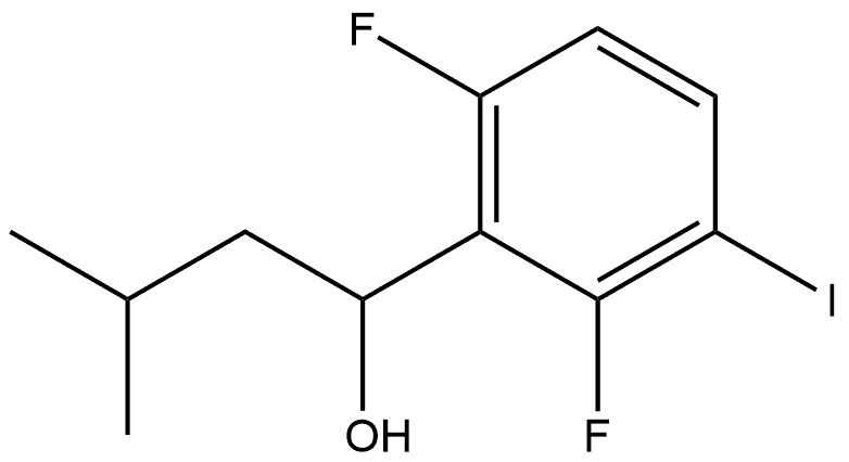 1-(2,6-difluoro-3-iodophenyl)-3-methylbutan-1-ol Structure