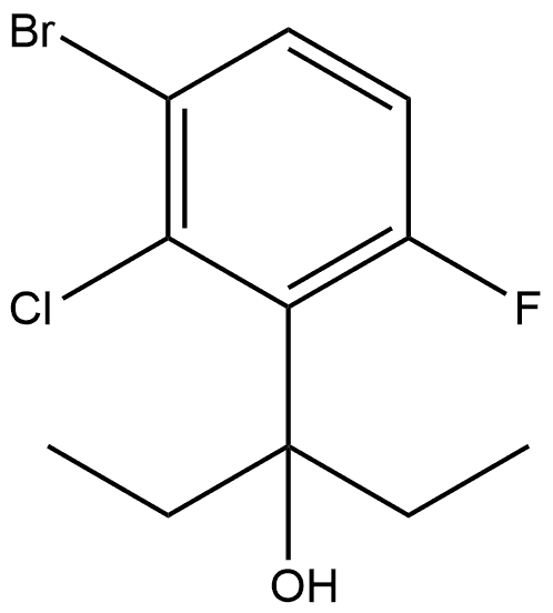 3-(3-bromo-2-chloro-6-fluorophenyl)pentan-3-ol Structure