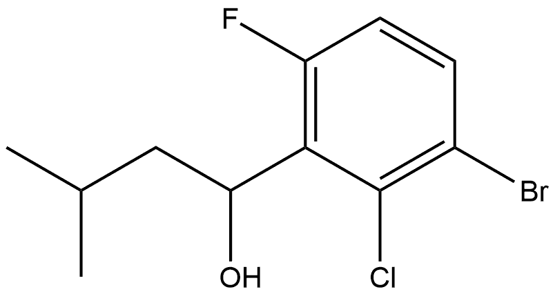 1-(3-bromo-2-chloro-6-fluorophenyl)-3-methylbutan-1-ol Structure