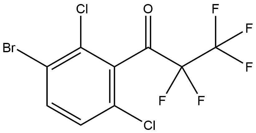 1-(3-bromo-2,6-dichlorophenyl)-2,2,3,3,3-pentafluoropropan-1-one Structure