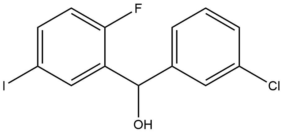 (3-chlorophenyl)(2-fluoro-5-iodophenyl)methanol Structure