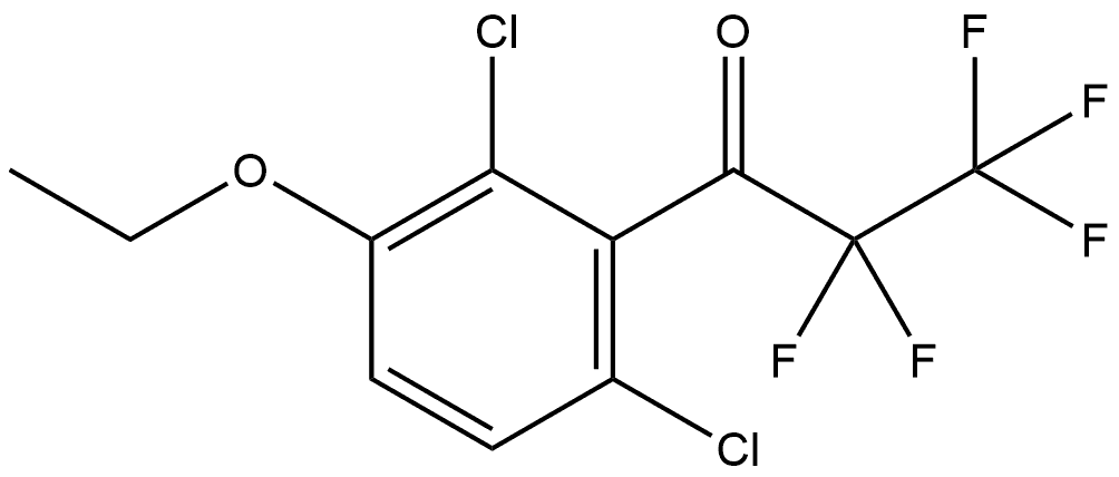 1-(2,6-dichloro-3-ethoxyphenyl)-2,2,3,3,3-pentafluoropropan-1-one Structure