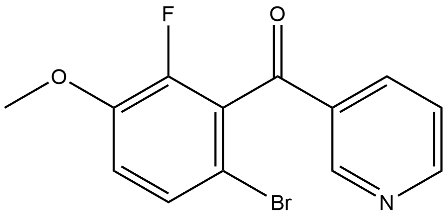 (6-bromo-2-fluoro-3-methoxyphenyl)(pyridin-3-yl)methanone Structure