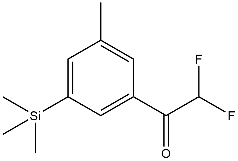 2,2-difluoro-1-(3-methyl-5-(trimethylsilyl)phenyl)ethanone Structure