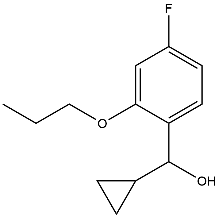 cyclopropyl(4-fluoro-2-propoxyphenyl)methanol Structure