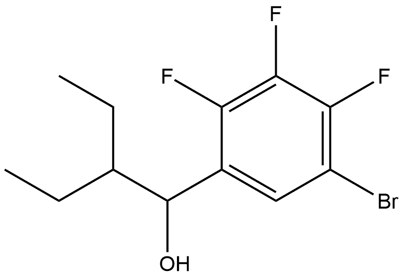 1-(5-bromo-2,3,4-trifluorophenyl)-2-ethylbutan-1-ol Structure