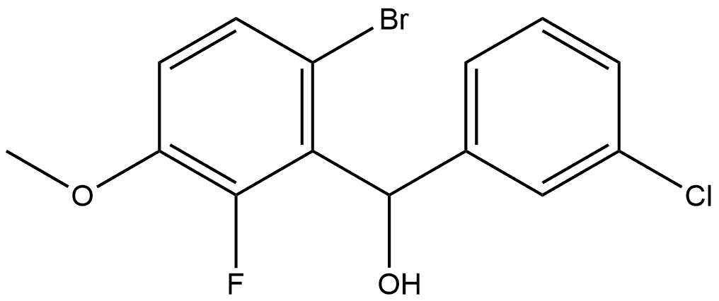 (6-bromo-2-fluoro-3-methoxyphenyl)(3-chlorophenyl)methanol Structure