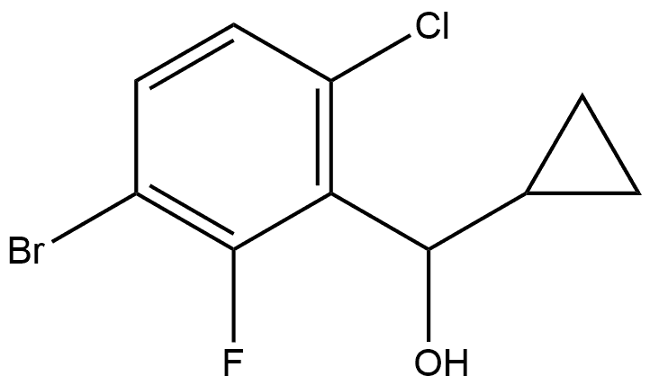 (3-bromo-6-chloro-2-fluorophenyl)(cyclopropyl)methanol Structure