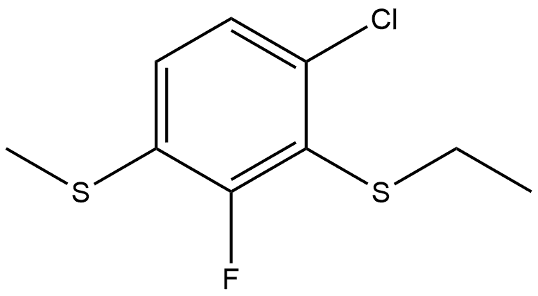 (6-chloro-2-fluoro-3-(methylthio)phenyl)(ethyl)sulfane Structure