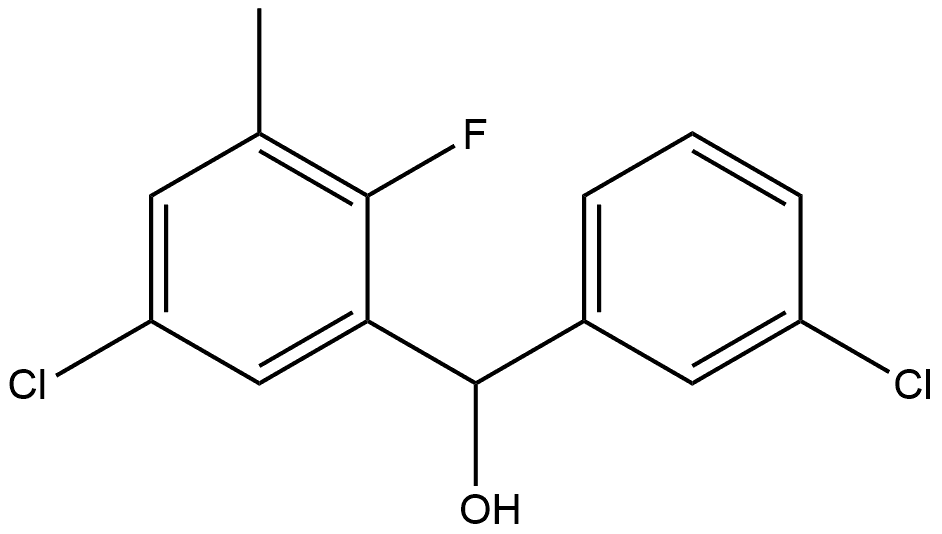 (5-chloro-2-fluoro-3-methylphenyl)(3-chlorophenyl)methanol Structure