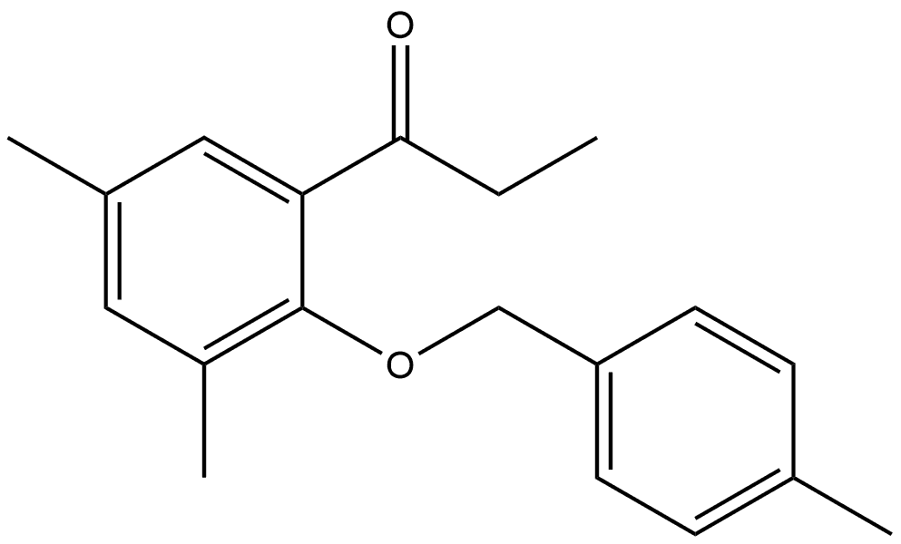 1-(3,5-dimethyl-2-((4-methylbenzyl)oxy)phenyl)propan-1-one Structure