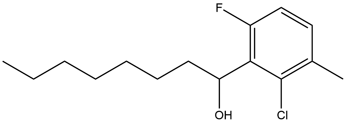 1-(2-chloro-6-fluoro-3-methylphenyl)octan-1-ol Structure