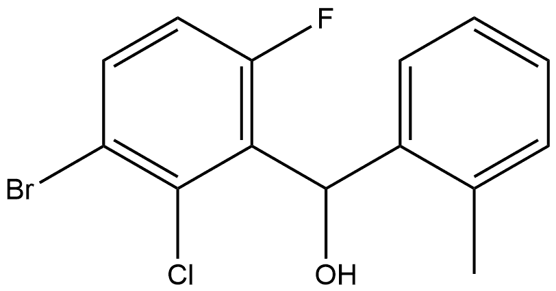 (3-bromo-2-chloro-6-fluorophenyl)(o-tolyl)methanol Structure