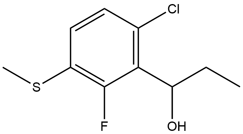 1-(6-chloro-2-fluoro-3-(methylthio)phenyl)propan-1-ol Structure