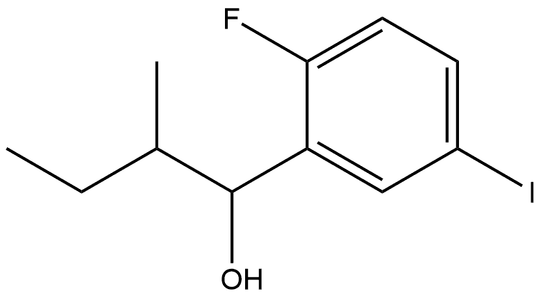 1-(2-fluoro-5-iodophenyl)-2-methylbutan-1-ol Structure