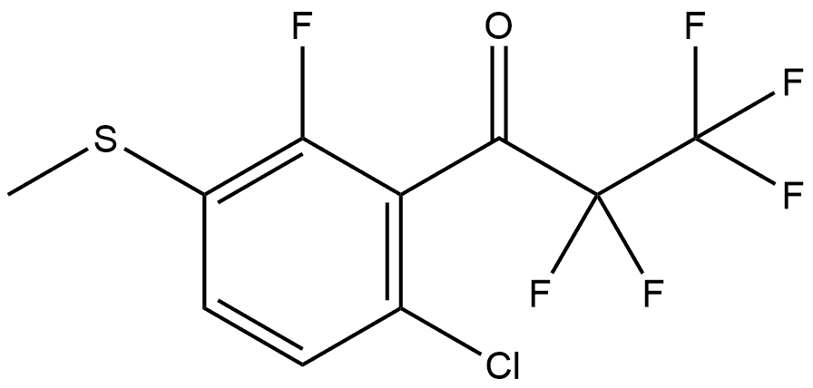 1-(6-chloro-2-fluoro-3-(methylthio)phenyl)-2,2,3,3,3-pentafluoropropan-1-one Structure