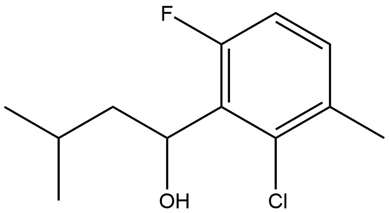 1-(2-chloro-6-fluoro-3-methylphenyl)-3-methylbutan-1-ol Structure