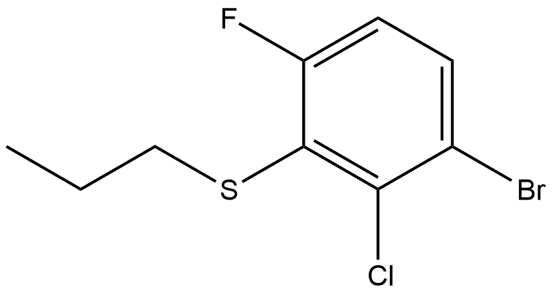 (3-bromo-2-chloro-6-fluorophenyl)(propyl)sulfane Structure