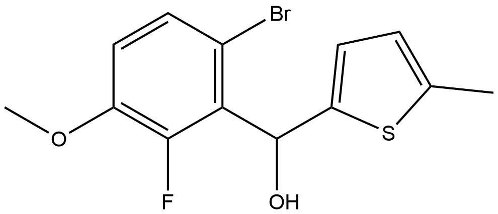 (6-bromo-2-fluoro-3-methoxyphenyl)(5-methylthiophen-2-yl)methanol Structure