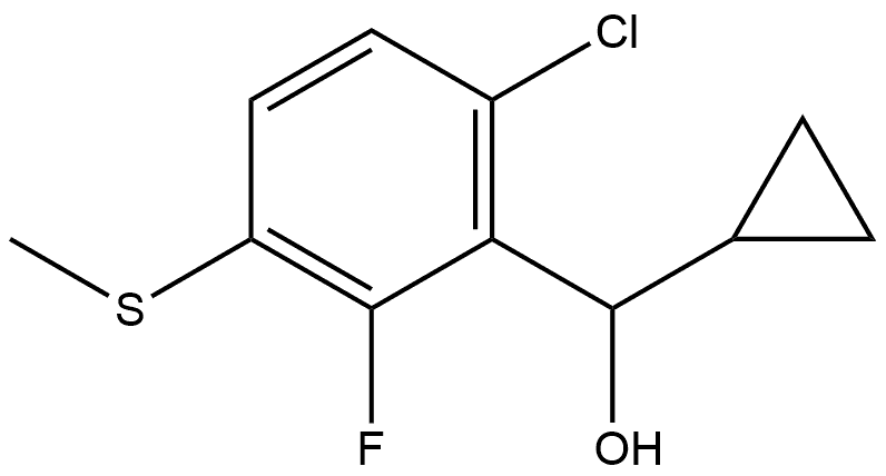 (6-chloro-2-fluoro-3-(methylthio)phenyl)(cyclopropyl)methanol Structure