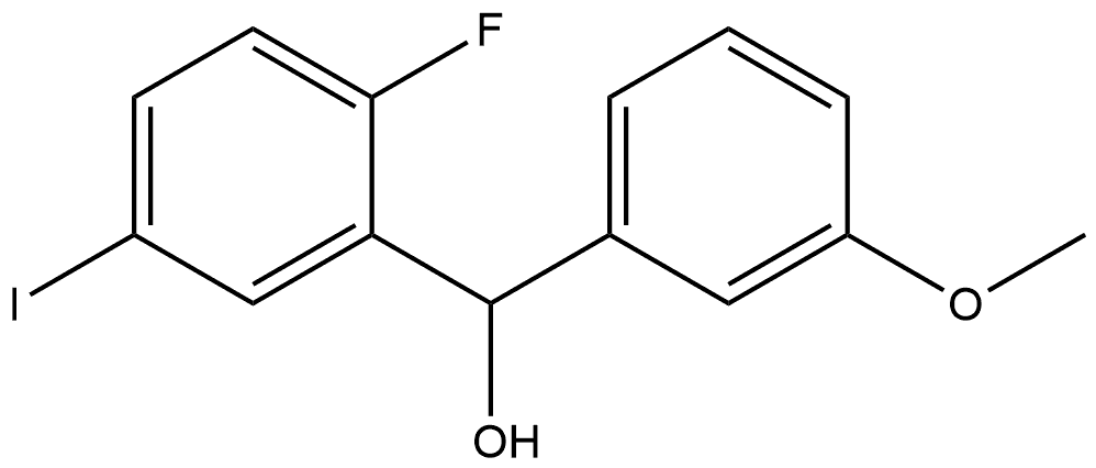 (2-fluoro-5-iodophenyl)(3-methoxyphenyl)methanol Structure