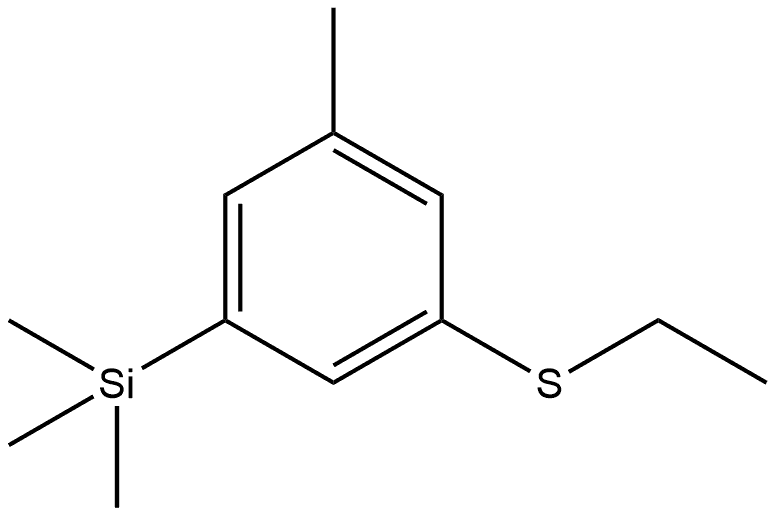 (3-(ethylthio)-5-methylphenyl)trimethylsilane Structure