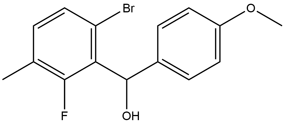 (6-bromo-2-fluoro-3-methylphenyl)(4-methoxyphenyl)methanol Structure