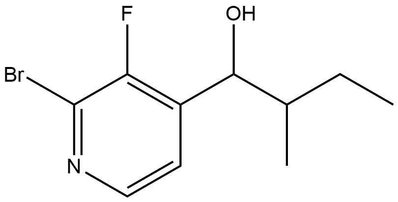 1-(2-bromo-3-fluoropyridin-4-yl)-2-methylbutan-1-ol Structure