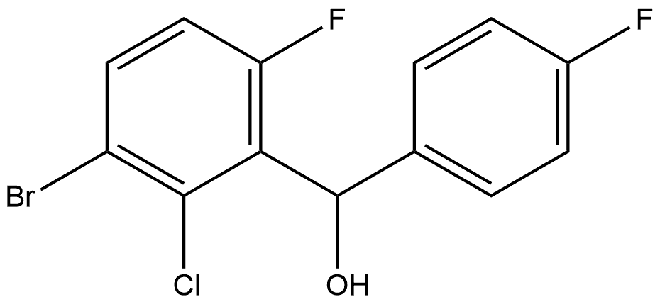 (3-bromo-2-chloro-6-fluorophenyl)(4-fluorophenyl)methanol Structure