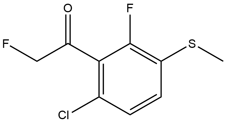 1-(6-chloro-2-fluoro-3-(methylthio)phenyl)-2-fluoroethanone Structure