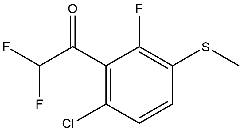 1-(6-chloro-2-fluoro-3-(methylthio)phenyl)-2,2-difluoroethanone Structure