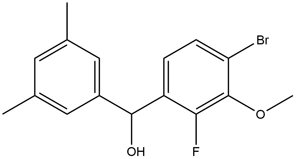 (4-bromo-2-fluoro-3-methoxyphenyl)(3,5-dimethylphenyl)methanol Structure