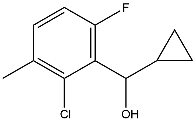 (2-chloro-6-fluoro-3-methylphenyl)(cyclopropyl)methanol Structure