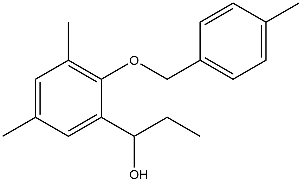 1-(3,5-dimethyl-2-((4-methylbenzyl)oxy)phenyl)propan-1-ol Structure