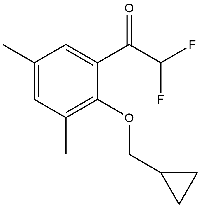 1-(2-(cyclopropylmethoxy)-3,5-dimethylphenyl)-2,2-difluoroethanone Structure