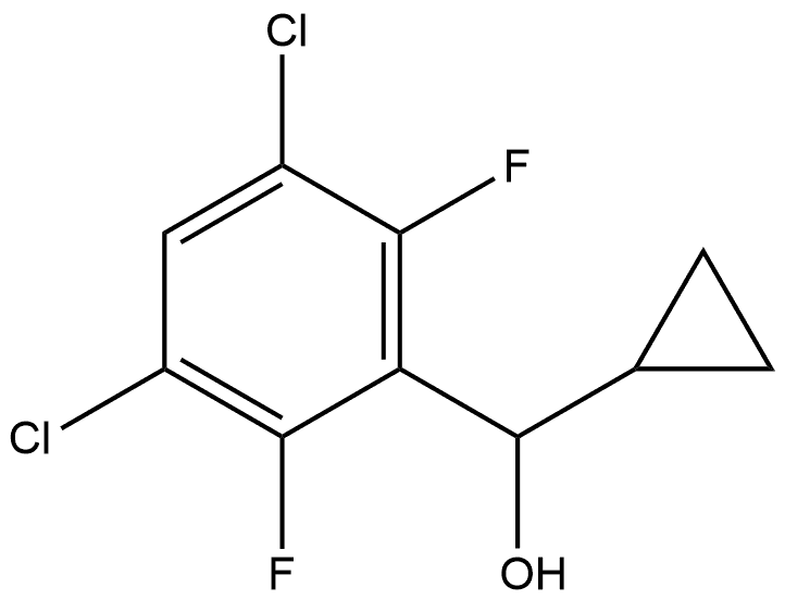 cyclopropyl(3,5-dichloro-2,6-difluorophenyl)methanol Structure