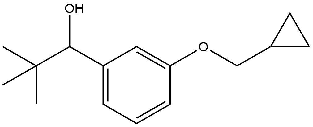 1-(3-(cyclopropylmethoxy)phenyl)-2,2-dimethylpropan-1-ol 구조식 이미지