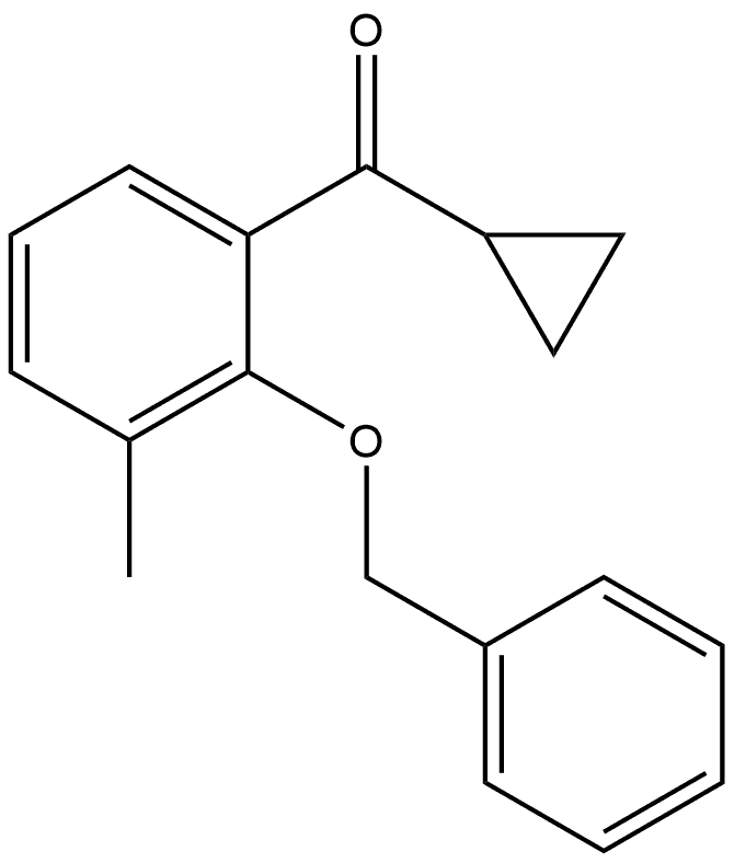 (2-(benzyloxy)-3-methylphenyl)(cyclopropyl)methanone Structure