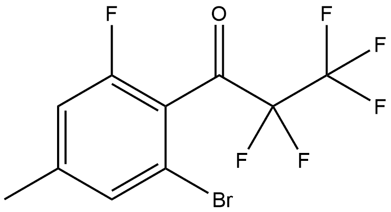 1-(2-bromo-6-fluoro-4-methylphenyl)-2,2,3,3,3-pentafluoropropan-1-one Structure