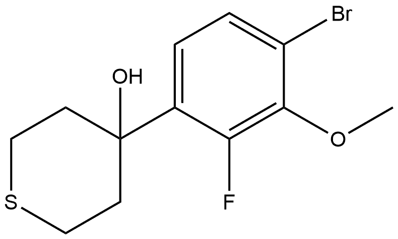 4-(4-bromo-2-fluoro-3-methoxyphenyl)tetrahydro-2H-thiopyran-4-ol Structure