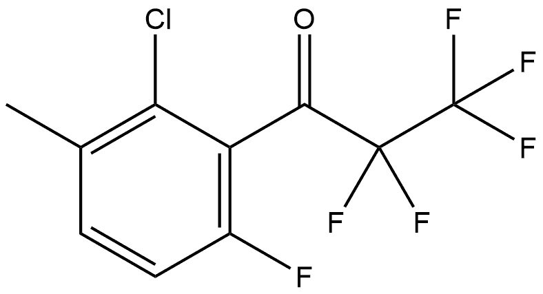 1-(2-chloro-6-fluoro-3-methylphenyl)-2,2,3,3,3-pentafluoropropan-1-one Structure