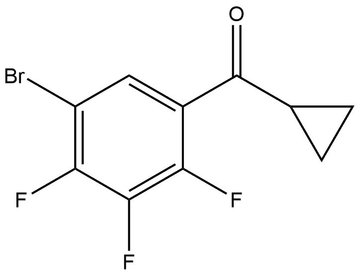 (5-bromo-2,3,4-trifluorophenyl)(cyclopropyl)methanone Structure