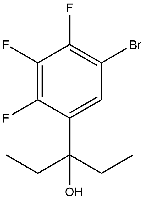 3-(5-bromo-2,3,4-trifluorophenyl)pentan-3-ol Structure