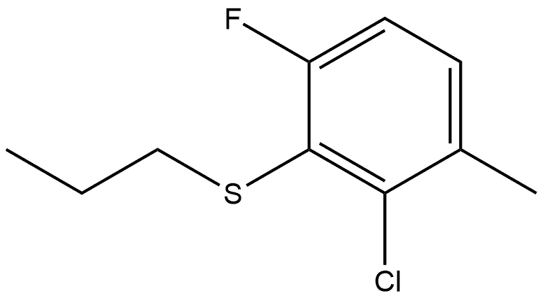 (2-chloro-6-fluoro-3-methylphenyl)(propyl)sulfane Structure