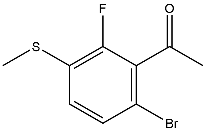 1-(6-Bromo-2-fluoro-3-(methylthio)phenyl)ethanone Structure