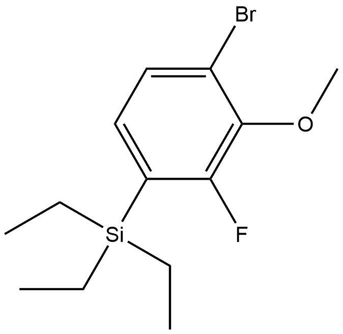 (4-bromo-2-fluoro-3-methoxyphenyl)triethylsilane Structure